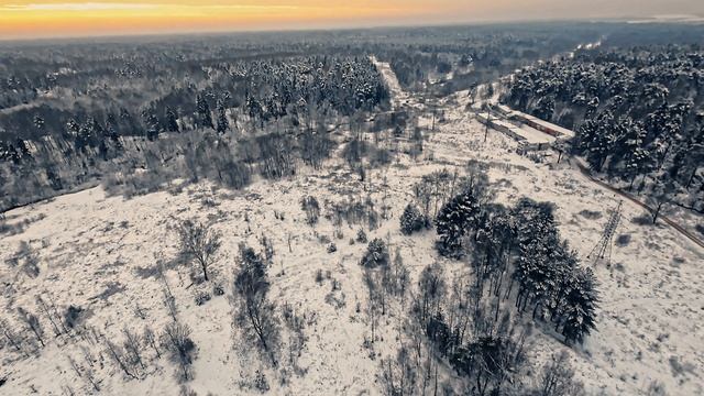 Утреннее солнце зимой.