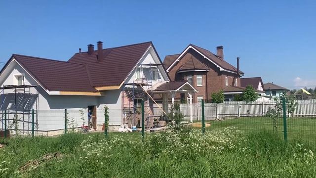 Дом из двойного бруса в коттеджном посёлке Дружное на участке 203