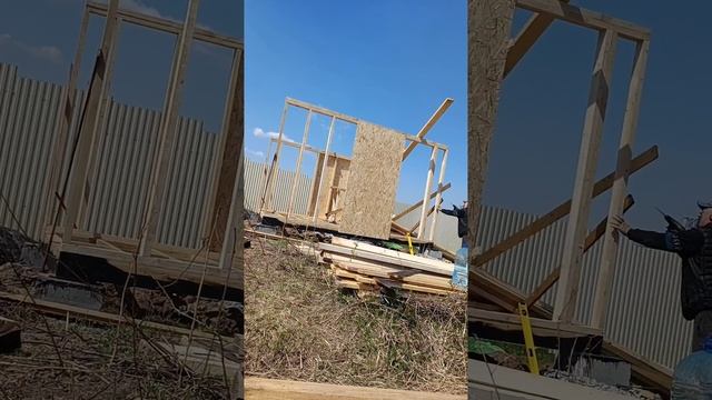 строительство хоз. блока в одно лицо