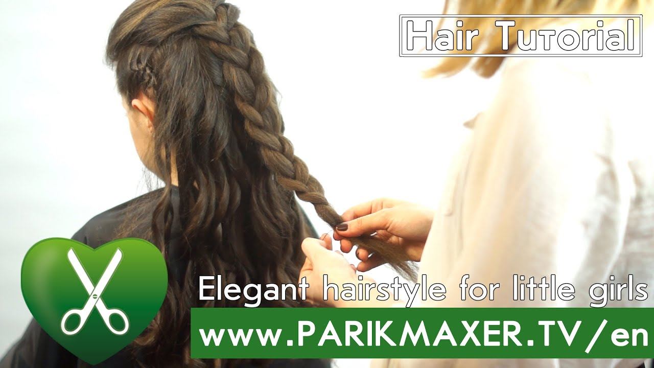 Elegant hairstyle for little girls parikmaxer tv english version