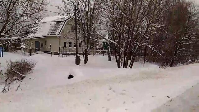 Подмосковная деревня зимой.