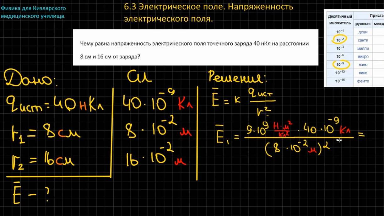 6.3 ч2 Электрическое поле. Напряженность электрического поля.