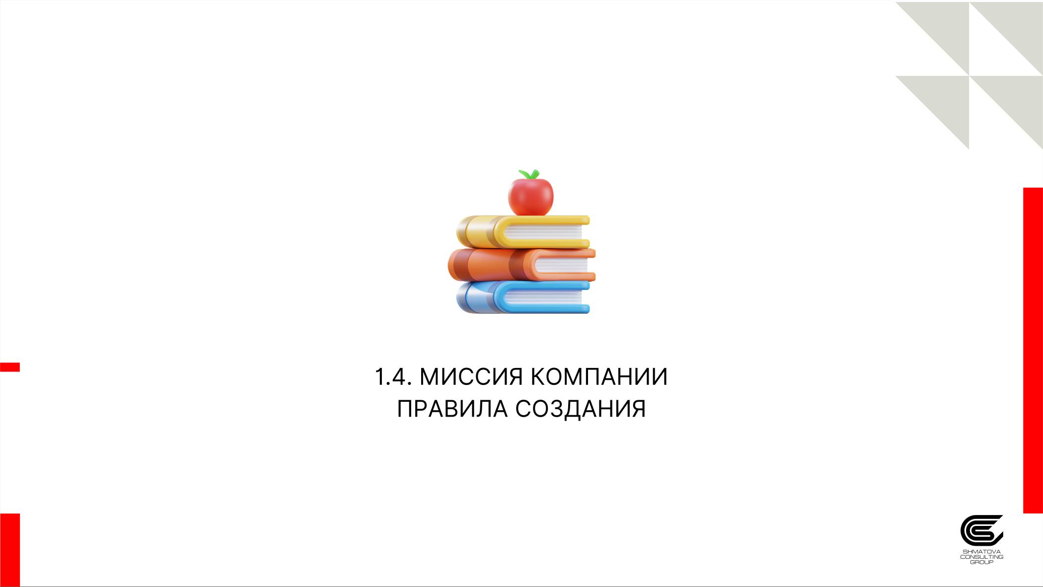 1.4 Миссия компании. Правила создания