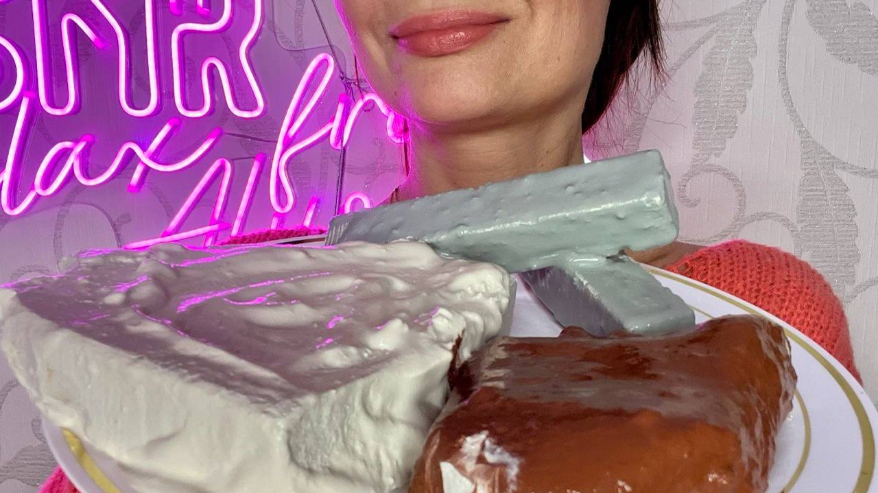 ASMR crunch of wet chalk in paste_ Мокрый хруст мелом в пасте, чавканье😋🤣💥#asmr #asmrsounds