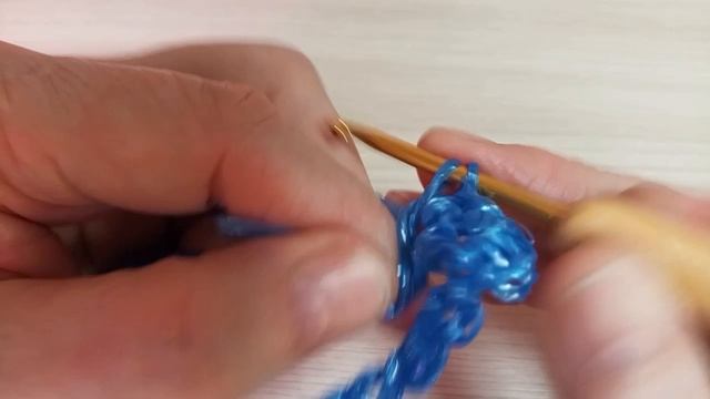 Мочалка вытянутыми петлями, мини МК.