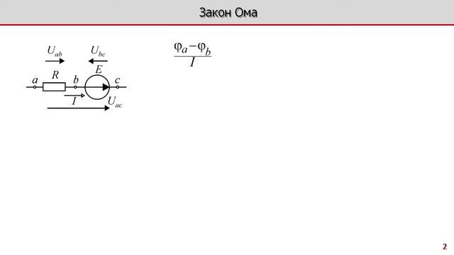 Лекция по электротехнике 2.1 - Закон Ома