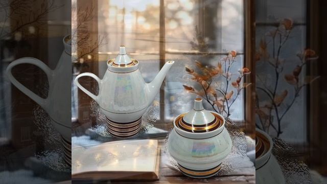 Чайник, сахарница и кофейная чашка из сервизов  Минского  и Барановского фарфоровых заводов
СССР