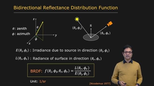 69 - Radiometry and Reflectance - Bidirectional Reflectance Distribution Function