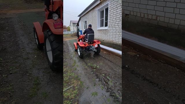 Первый тест-драйв на Кентавре Т-15 #трактор