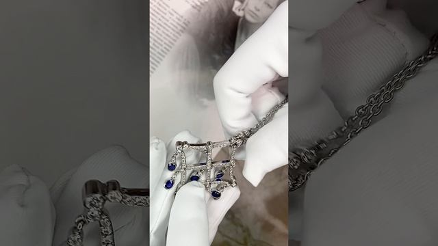 Колье с сапфирами и бриллиантами арт: К8904