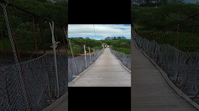 Подвесной мост через реку Кола, Мурманская область