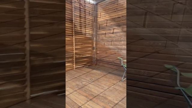 Терраса из лиственницы  и пергола из клееного бруса с монолитным поликарбонатом #терраса #пергола