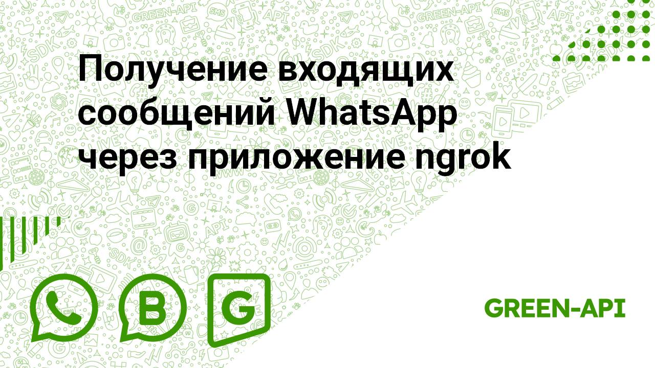 Получение входящих сообщений WhatsApp через приложение ngrok