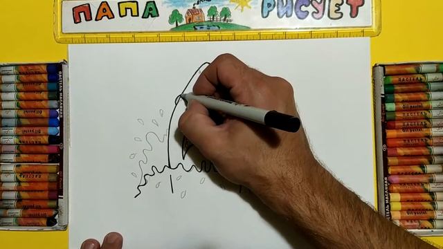 Рисуем Акулу выныривающую из воды / Урок Рисования / How To Draw A Shark Coming Out Of The Water