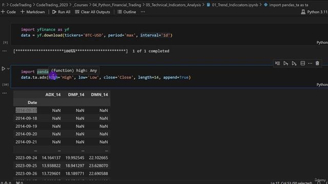 4. Moving Average And ADX Python Example