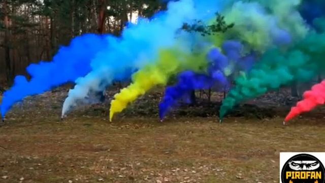 Цветной дым jfs2 smoke bomb самый мощный из ручных у PiroFan’a