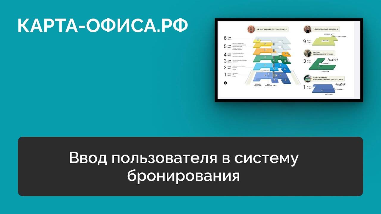 Ввод пользователя в систему бронирования