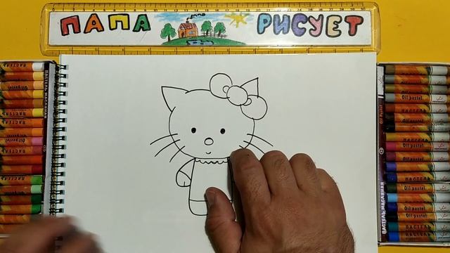 Рисуем Кошку КИТТИ/ Урок Рисования / We draw Cat Kitty / Drawing Lesson