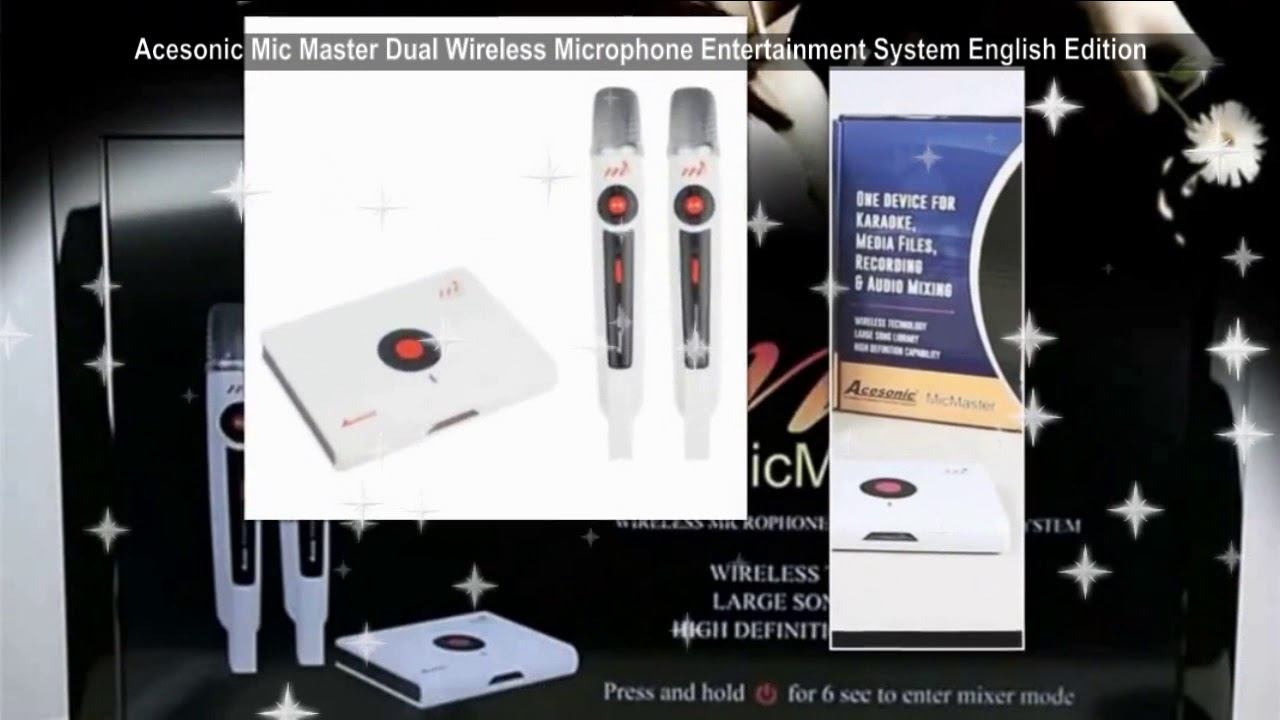 Acesonic Mic Master Dual Wireless Microphone Entertainment System English Edition