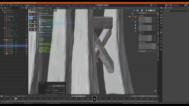 Blender 2.8x Видеоурок по созданию стилизованной модели столба Урок-2-3 #6