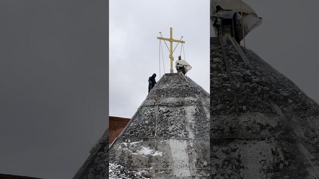 Освящение Афонского креста в Преображенском скиту Данилова монастыря.