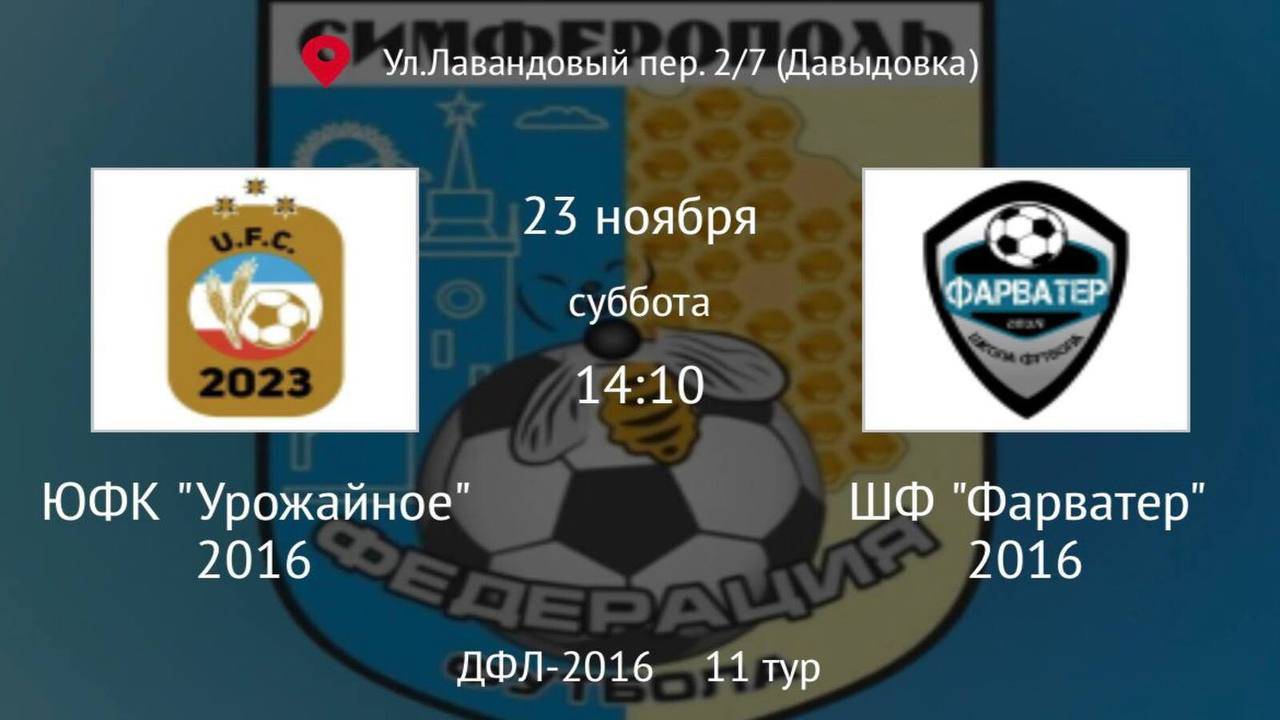 Урожайное vs Фарватер