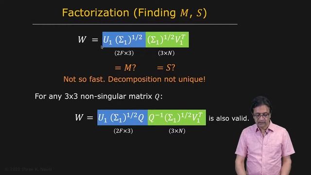 117 - Structure from Motion - Tomasi-Kanade Factorization