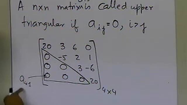 Chapter 04.01: Lesson: Upper and Lower Triangular Matrices