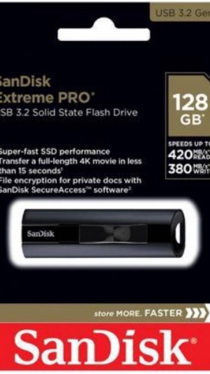 Флеш драйв SanDisk FD-128Gb extreme PRO 3.1 (sdcz880-128G-G46)