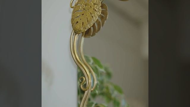 79893 Зеркало настенное Monstera Deliciosa (Монстера) прямоугольное 80х60 Б