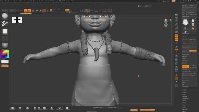 Пояс для орка 3D ZBrush