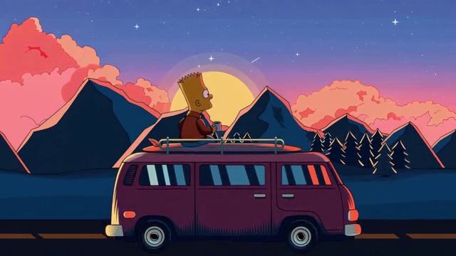 Приключения Барта | Bart Travel Van The Simpsons Relax - Живые Обои