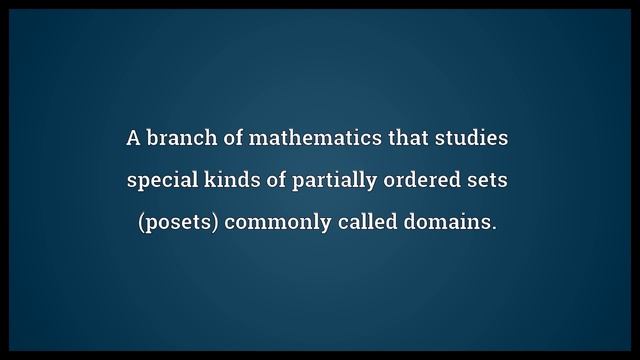 Domain theory Meaning