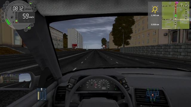 171) City Car Driving 5.325 км Ботаническая - Трамвайная [Загородный - Железнодорожная]