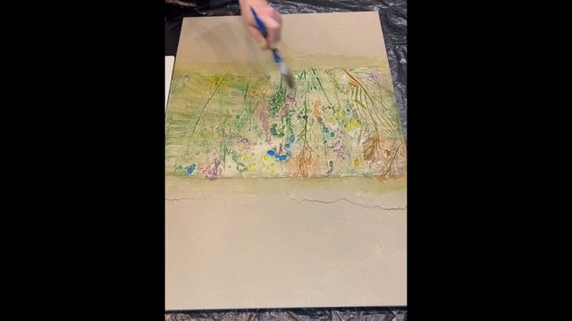 Урок по созданию картины шпатлевкой. Живые цветы +шпатлевка.