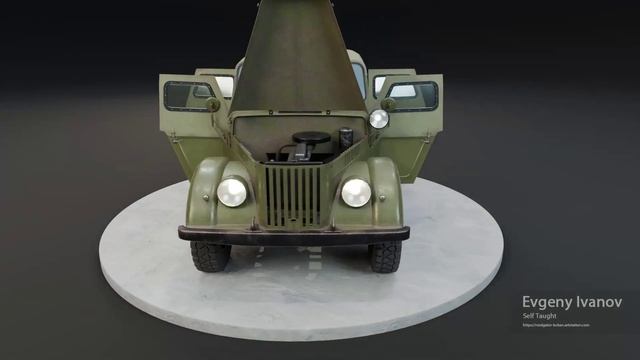 Blender, GAZ69a. Модель автомобиля ГАЗ-69а