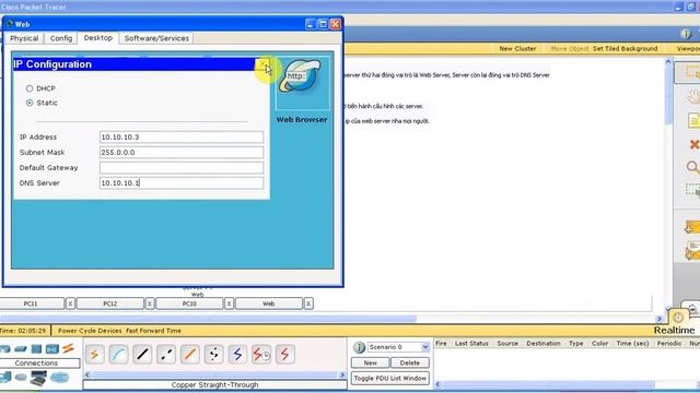 DHCP+WEB+DNS+3PC+Switch