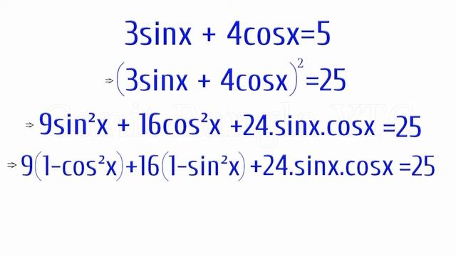 (3sinx+4cosx)=5 হলে, (3cosx-4sinx) এর মান কত? Class x math in Bangla