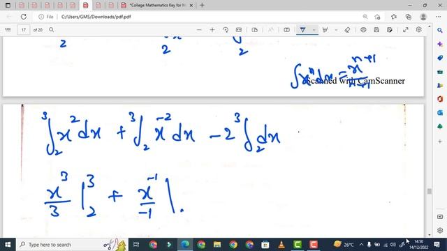 Evaluate integral of (x-1/x)^2dx Having limit 2 to 3||Definite integral (x-1/x)^2dx With limit 2 to