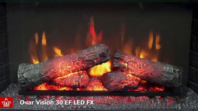 Обзор пламени в очаге Vision 30 EF LED FX
