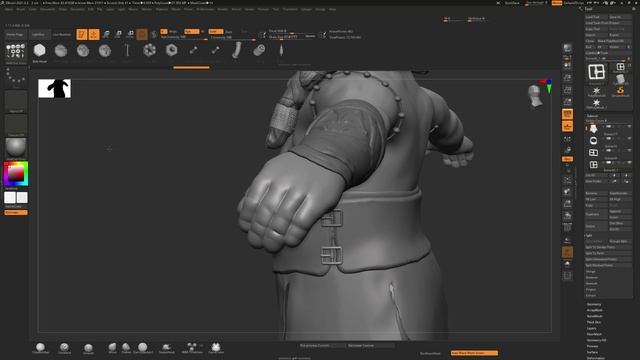 Пояс для орка 3D ZBrush