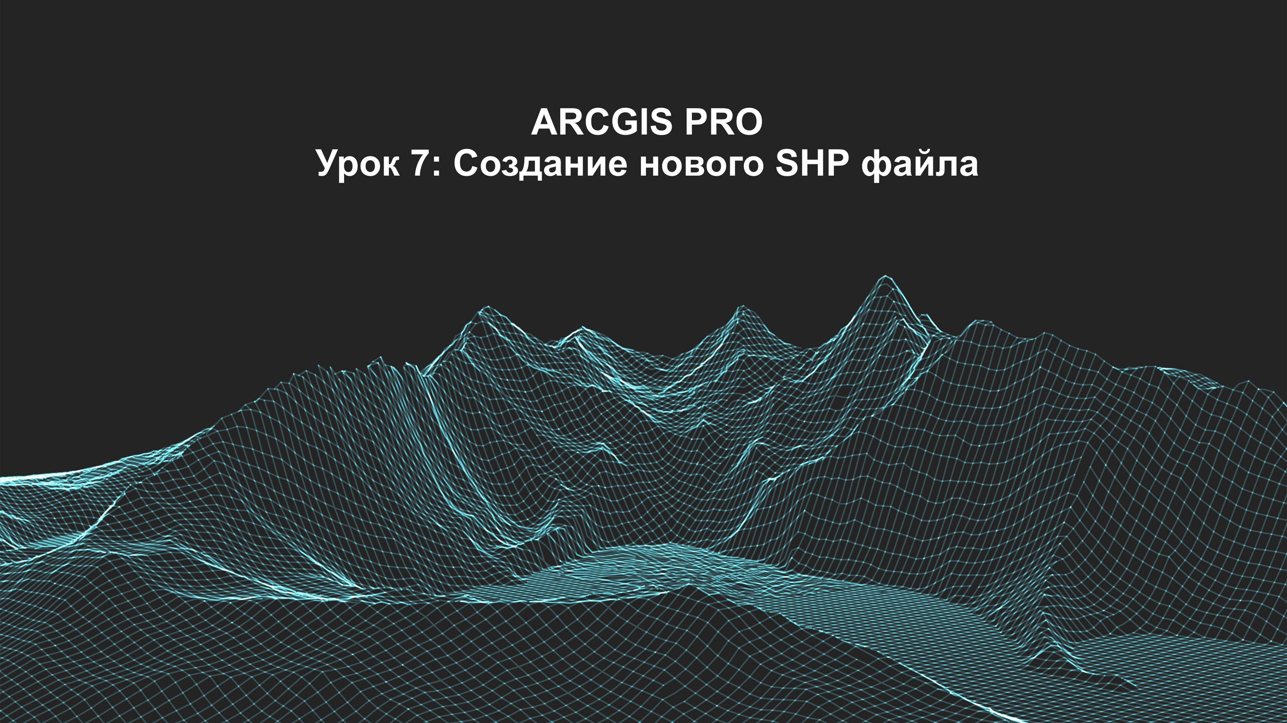 ArcGIS Pro урок 7: создание нового shp файла.