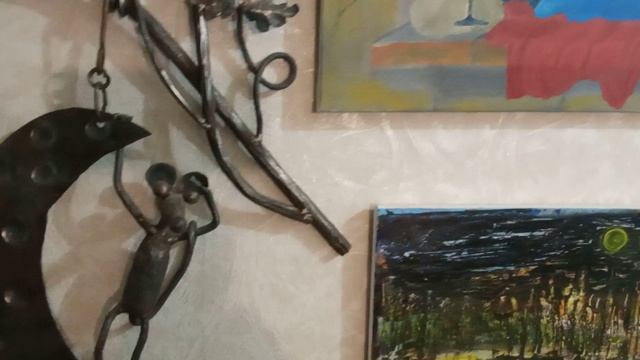 Кованая сова .Картина Вид из средневековья.