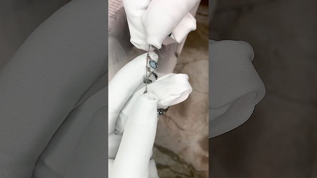 Колье с аквамаринами, арт: К8905