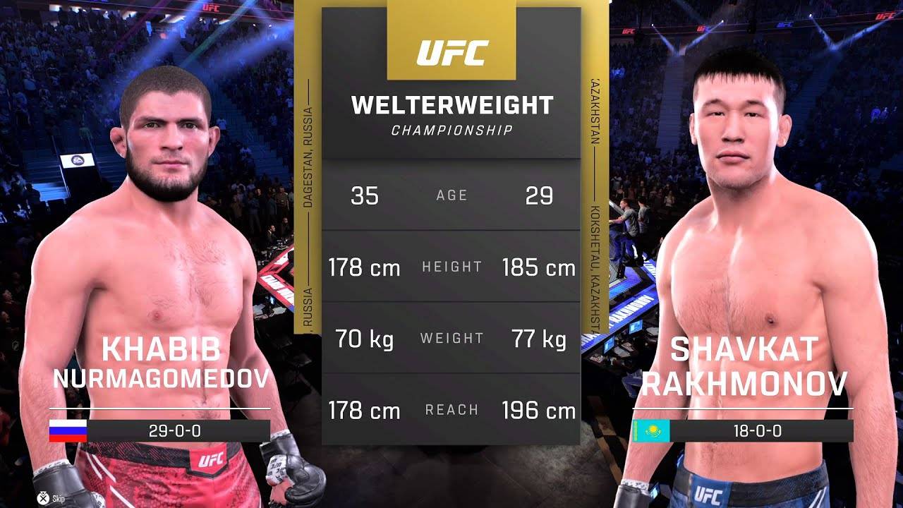 Хабиб Нурмагомедов против Шавката Рахмонова Полный бой - UFC 5 Бой вечера