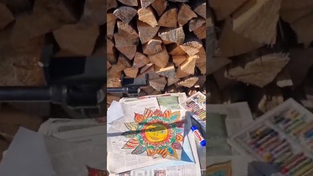 Полный урок Солнышко уже на нашем сайте.Масляная пастель. #урокирисования #маслянаяпастель #ninenoks
