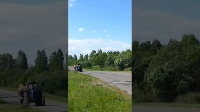 ТРАКТОР ЛТЗ-60 ПО ТРАССЕ С ПРИЦЕПОМ #лтз #трактор #мтз #maksim_technikpro #лтз60