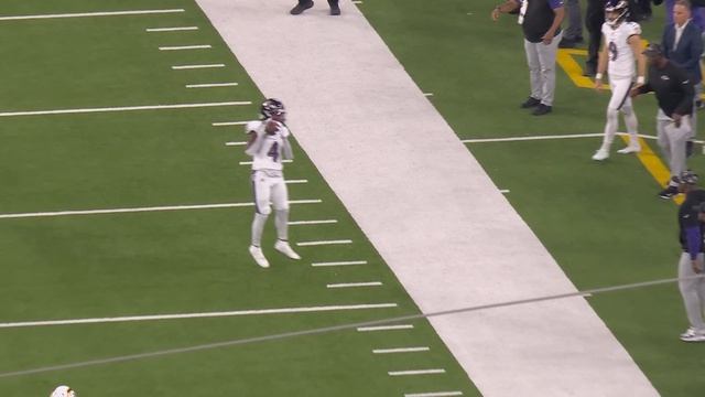 Jackson zips 25-yard sideline strike to Zay Flowers