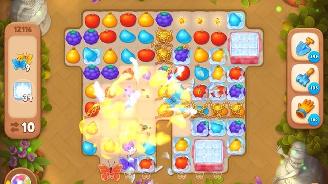 GardenScapes уровень 12116 без бустеров