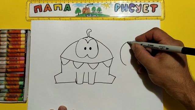 Рисуем Ням Няма/ Урок Рисования / Draw Om Nom / Drawing Lesson